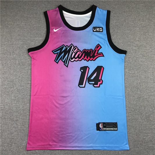 Men's Miami Heat Tyler Herro #14 Pink/Blue Swingman Player Jerseys