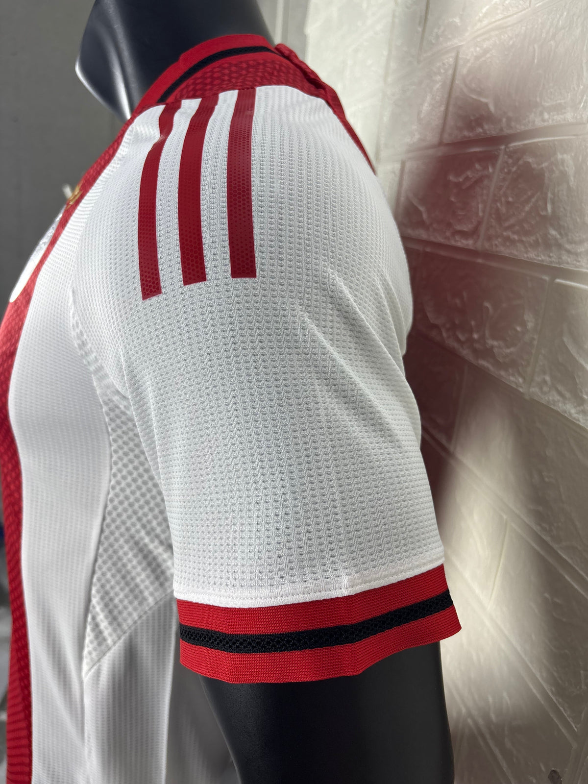 2025/26 Ajax Home Player Version Jersey - Red White - Ziggo - Diamond Texture - Four Gold Stars