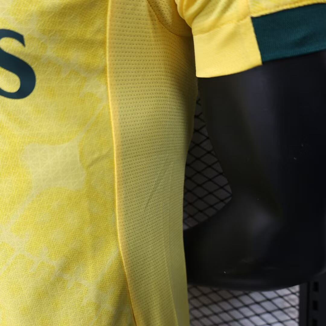 2025/26 AC Milan Third Away Player Version Jersey - Yellow Green - Emirates - AC Milan Shadow Pattern