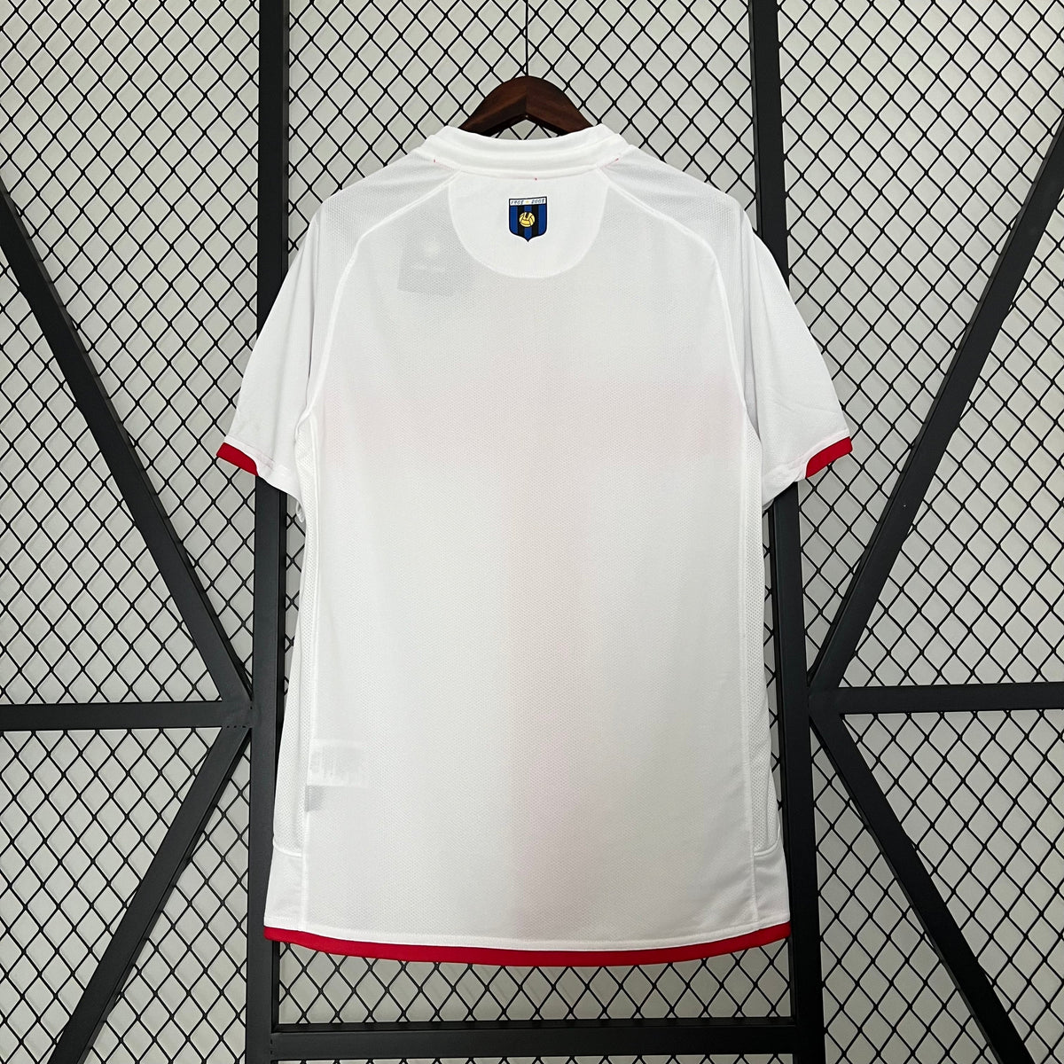 Inter Milan 2007-08 Away Retro Jersey – White Red Cross Croce di San Giorgio Nike Pirelli 100th Anniversary Centenary Crest Zanetti Ibrahimovic Figo Adriano Vieira Cambiasso Maicon Balotelli Serie A Fan Version Football Shirt