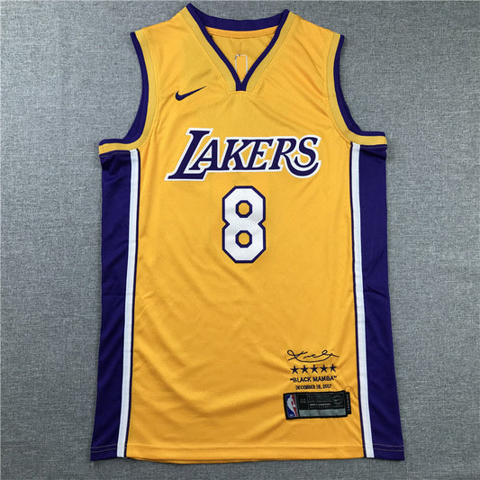 Men's Los Angeles Lakers Kobe Bryant Yellow #8 Swingman Player Jerseys