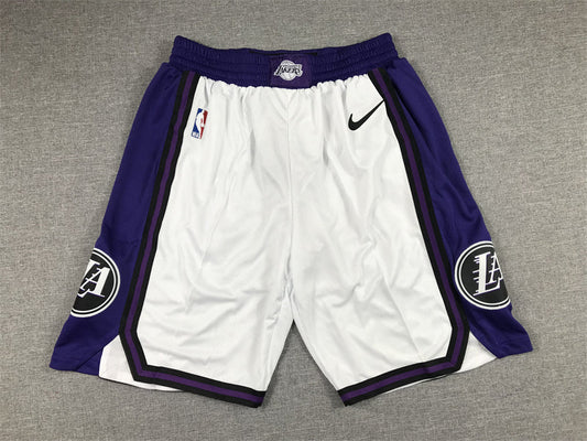 Men's Los Angeles Lakers White 2022/23 City Edition Basketball Shorts1
