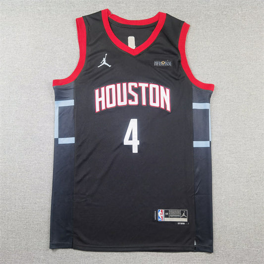Men's Houston Rockets Jalen Green #4 Black Swingman Jerseys - Statement Edition
