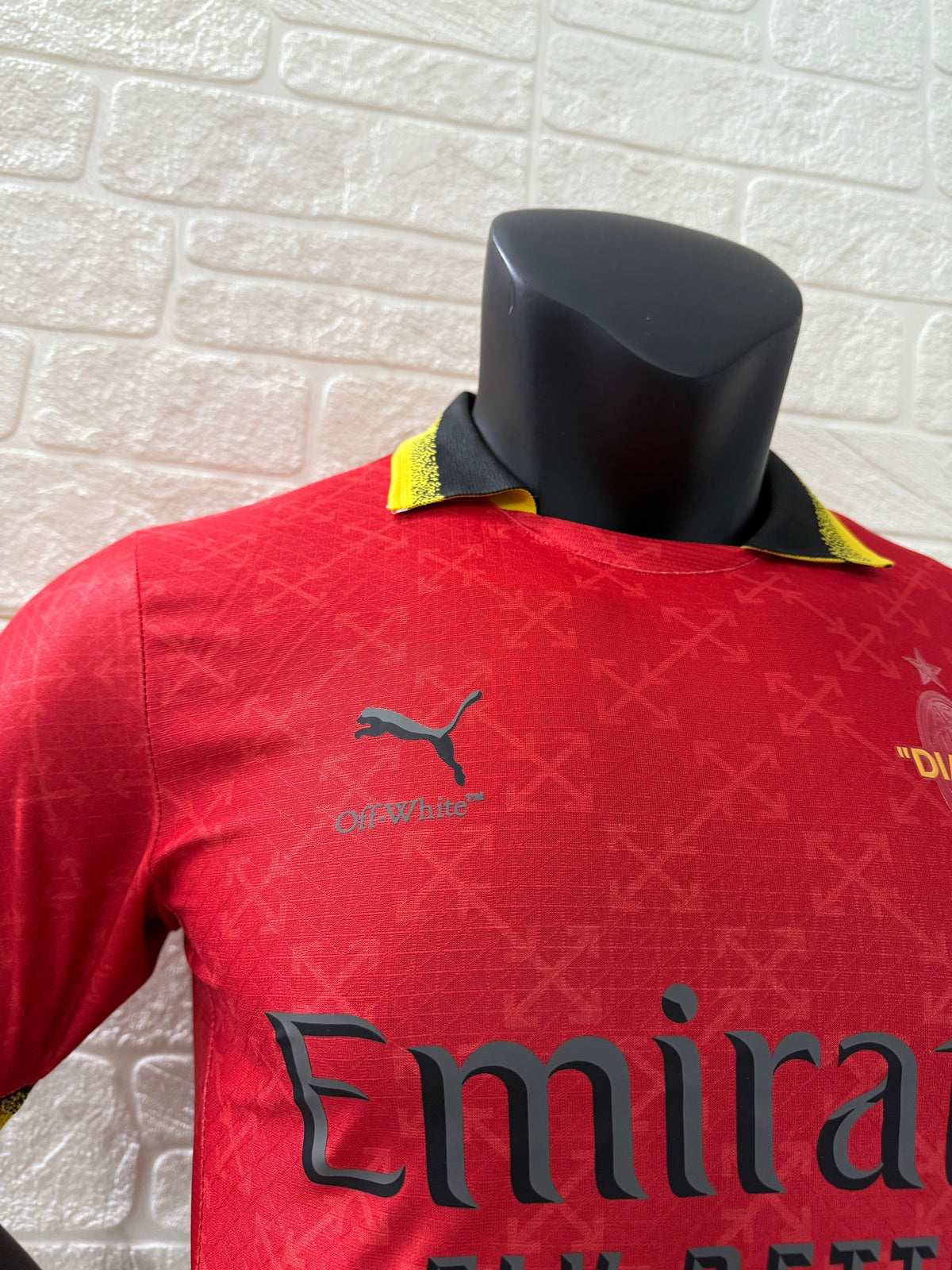 2025/26 AC Milan x Off-White Joint Edition Player Version Jersey -  Emirates - DIAVOLI