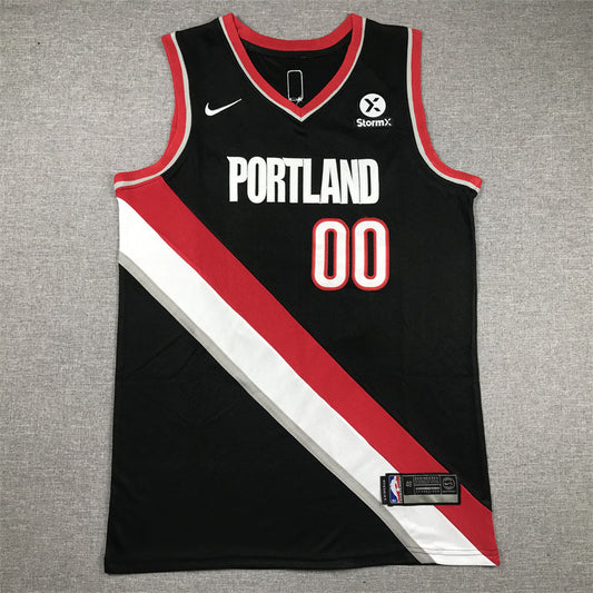 Men's Portland Trail Blazers Scoot Henderson #00 Black 2023 NBA Draft Swingman Jerseys - Icon Edition