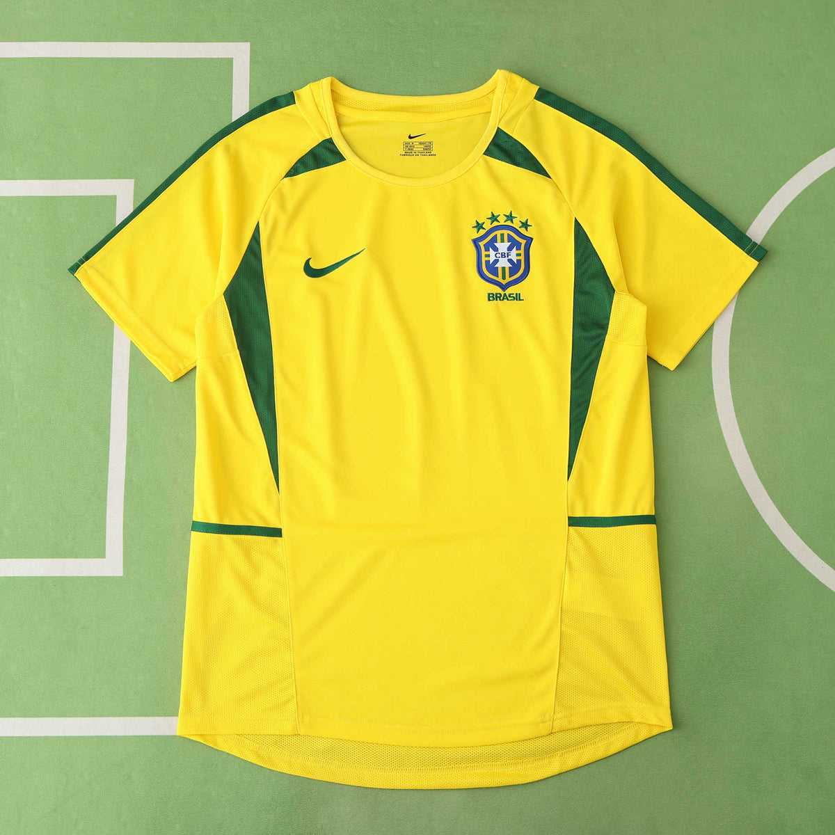 Brazil Home Retro 2002 – Classic Yellow & Green Men's Football Jersey | Fan Version