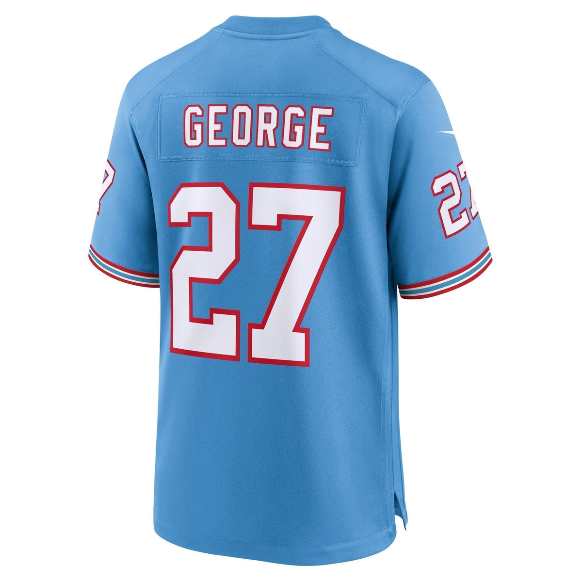 Eddie George Tennessee Titans Nike Oilers Throwback Retired   Game Jersey - Light Blue