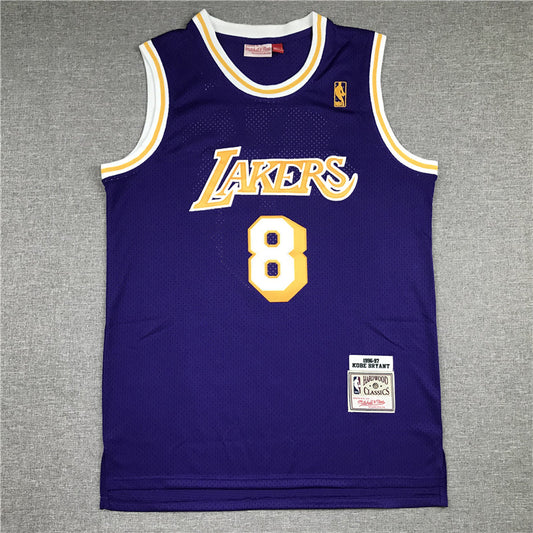 Men's Los Angeles Lakers Kobe Bryant 1996-97 Purple Hardwood Classics Authentic Jerseys