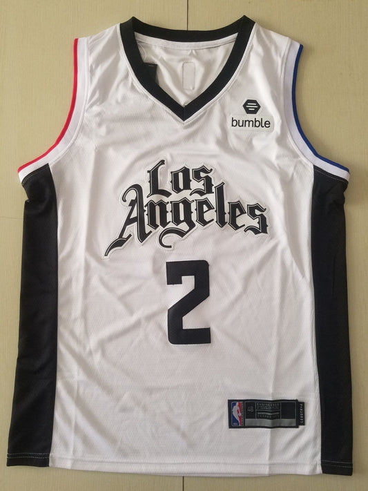Men's LA Clippers Kawhi Leonard #2 NBA White Swingman Player Jerseys
