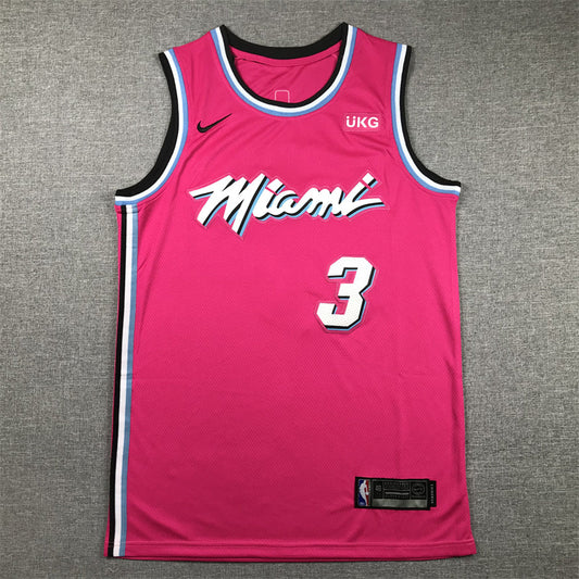 Men's Miami Heat Dwyane Wade #3 Pink Swingman Player Jerseys