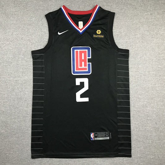 Men's LA Clippers Kawhi Leonard #2 Black 2022/23 Statement Edition Swingman Jerseys