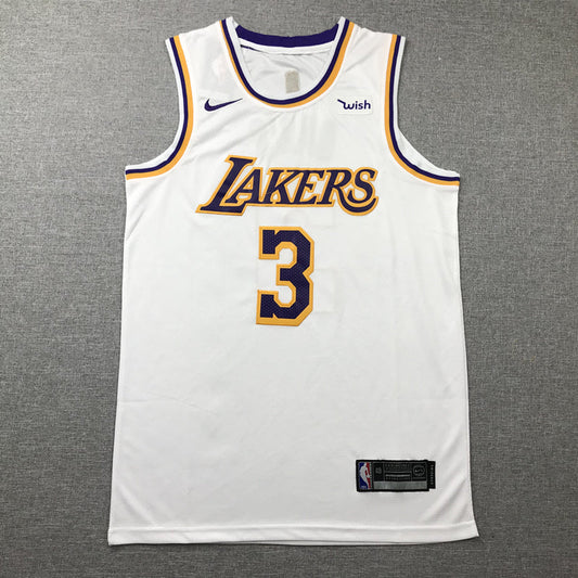 Men's Los Angeles Lakers Anthony Davis White #3 NBA Swingman Jerseys