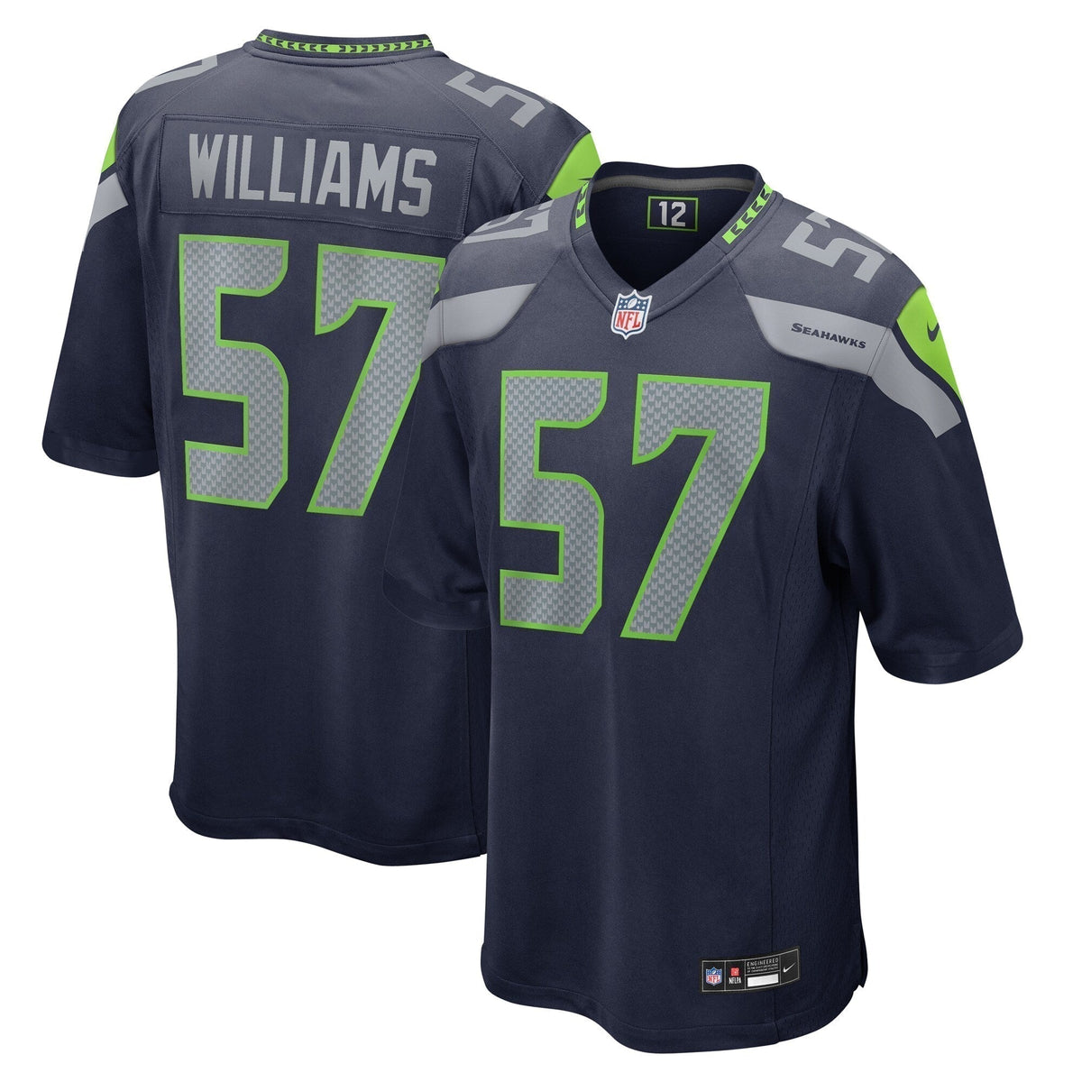 Connor Williams Seattle Seahawks Nike  Game Jersey -  College Navy
