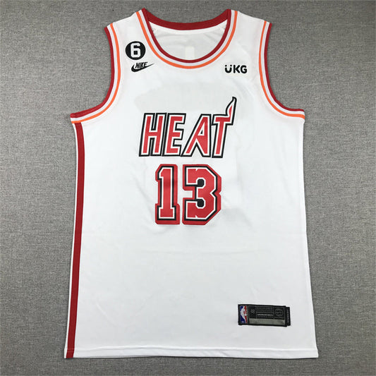 Men's Miami Heat Bam Adebayo #13 White 2022/23 Swingman Jerseys - Classic Edition