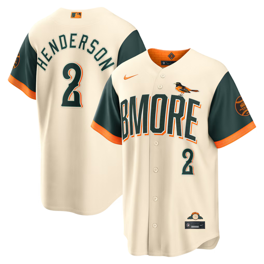 Gunnar Henderson Baltimore Orioles 2026 City Connect Stadium Jersey - Natural
