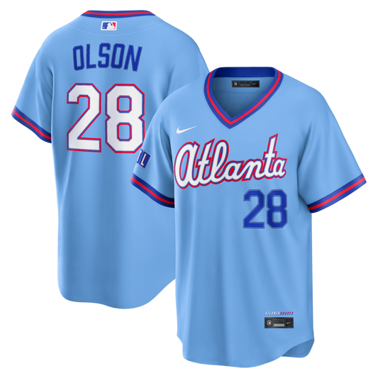 Matt Olson Atlanta Braves 2026 City Connect Stadium Jersey - Powder Blue