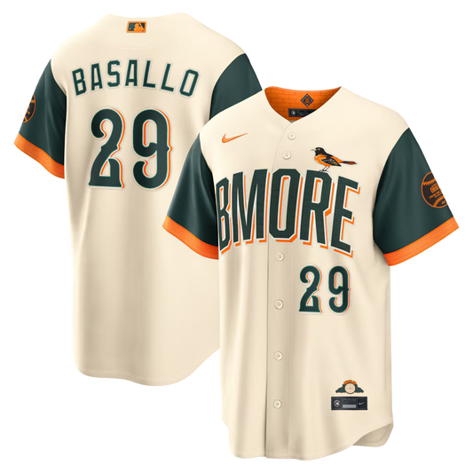 Samuel Basallo Baltimore Orioles 2026 City Connect Stadium Jersey - Natural